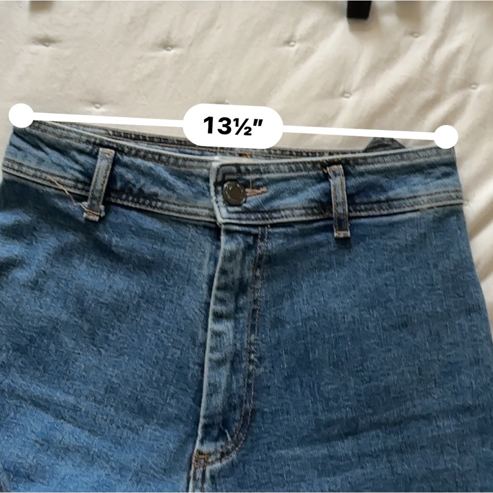 Zara Wide-Leg  high waist Blue Denim Jeans - Picture 8 of 11